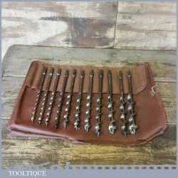 Vintage Selection 11 No: Ridgeway Double Spur Auger Bits - Good Condition