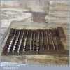 11 No: Various Vintage Double Spur Auger Bits By Ridgeway & Alfred In Roll