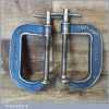 Vintage Pair Of 4” Woden No: 126/4 Cast Steel G Clamps - Good Condition