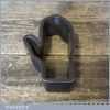 Antique John J Hume Stafford Child’s 5” Mitten Shaped Cast Steel Cutter - Leatherworking Kitchenalia