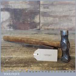 Unusual Vintage Blacksmiths Round And Square Headed Hammer - Refurbished