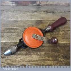Vintage Stanley No: 805 Single Pinion Egg Beater Hand Drill Keyless Chuck - Good Condition