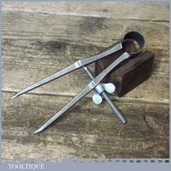 Vintage 5 ¾” Hand Forged Sprung Steel Square Leg Steel Dividers - Good Condition