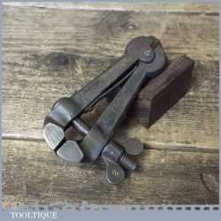 Vintage Sprung Loaded Cast Steel Hand Vice - Good Condition