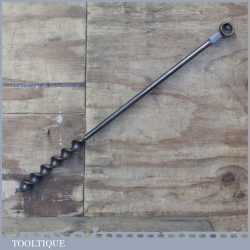 Vintage 1 1/8” Scotch Barrel Eyed Timber Framing Auger Bit - Good Condition