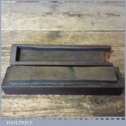 Vintage Natural Washita Oilstone In A Wooden Box