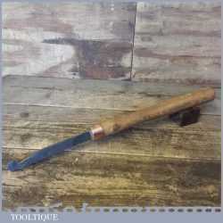 Vintage Cast Steel Woodturners Hollowing Out Flat Scraper Chisel - Good Condition
