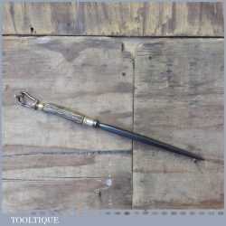 Vintage T Markham Sheffield Chefs Butchers Sharpening Steel - Horn Brass Handle