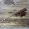 Vintage Acorn Early Henry Taylor 5/32” Wide Straight Deep Gouge Woodcarving Chisel