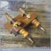 Rare Crisp Vintage Marples Sons Screw Stem Beech Wood Plough Plane With Boxwood Adjusters - Complete