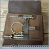 Vintage Moore & Wright 3 Piece Steel Divider In Leather Wallet - Good Condition