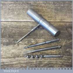 Vintage Metal Cased Pocket Multi Tool Screwdriver And Corkscrew - Good Condition