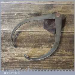 Vintage Pair 6” Outside Steel Dividers With Widened Flat Ends - Good Condition