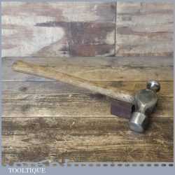 Vintage 2 1b Ball Pein Hammer With Wooden Handle - Good Condition
