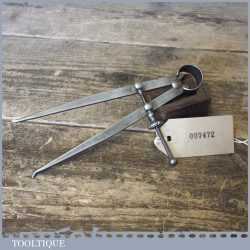 Vintage Moore & Wright 7” Inside Steel Spring Dividers - Good Condition