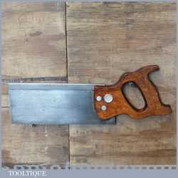 Vintage Henry Disston USA 10” Steel Back 11 TPI Hand Saw - Refurbished Ready For Use