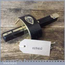 Unusual Vintage Ebony And Brass Mortice Gauge - Good Condition