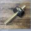 Vintage Ebony And Brass Stemmed Mortice Gauge - Good Condition