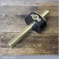 Vintage Ebony And Brass Stemmed Mortice Gauge - Good Condition