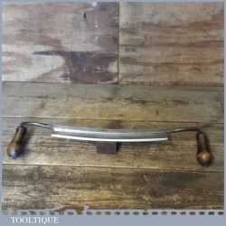 Vintage 11” German JFR Fuchs Cast Steel Curved Drawknife - Sharpened And Honed