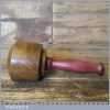 Old Lignum Vitae Wood Carvers Mallet Purple Heart Handle - Ebony Wedge