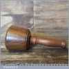 Old Lignum Vitae Wood Carvers Mallet Lacewood Handle - Ebony Wedge