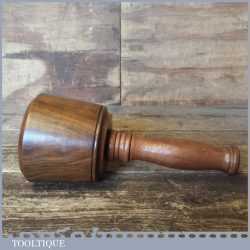 Old Lignum Vitae Wood Carvers Mallet Lacewood Handle - Ebony Wedge