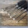Vintage Set 6 Stanley No: 5001 Bevel Edge Chisels 1 ½” - ¼” - No Reserve