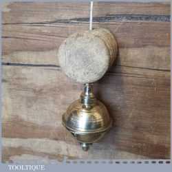 Vintage European Masons Large 5” Lead Filled Brass Plumb Bob - Sound Condition