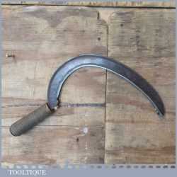 Vintage Farm Tool J. Harrison No: 2 Sickle Or Slasher Hook Tool + Sharpening Stone