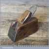 Antique 3 ½” x 1 ½” King Compy Hull Beech Wood Brass Bullnose Plane - Good Condition
