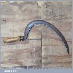 Vintage Farm Tool TBC No: 4 Sickle Or Slasher Hook Tool + Sharpening Stone