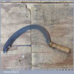 Vintage Farm Tool Harrison No: 828 Sickle Slasher Hook Tool + Sharpening Stone