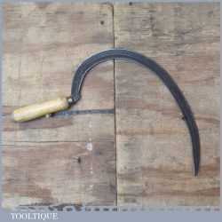 Vintage Farm Tool Sickle Slasher Hook Tool + Sharpening Stone