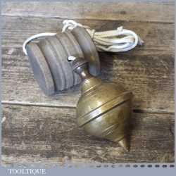 Vintage European Masons large 4 ½” Lead Filled Brass Plumb Bob - Sound Condition