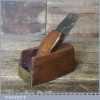 Antique 4 ¼” x 2” King Compy Hull Beech Wood Brass Bullnose Plane Howarth Iron