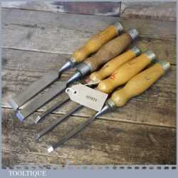 Collection Of 5 Vintage Sash Mortice Chisels - Fully Refurbished Ready To Use