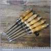 Collection Of 6 Vintage Marples Sash Mortice Chisels - Fully Refurbished