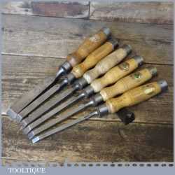 Collection Of 6 Vintage Marples Sash Mortice Chisels - Fully Refurbished