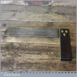 Vintage Carpenters Rosewood Brass 10 ½” Try Square - Good Condition