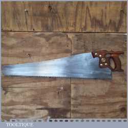 Vintage Henry Disston D8 Philadelphia 28” Rip Saw 3 ½ TPI - Refurbished Sharpened