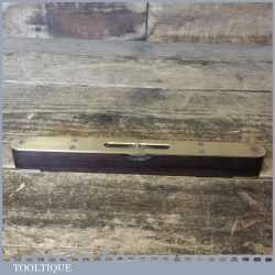 Vintage E Preston & Sons Rosewood Brass 8” Boat Level - Good Condition