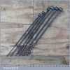 Vintage 6 No: Ridgeway Scotch Barrel Eyed Timber Framing Auger Bits - 3/8” ½” 9/16” 5/8” ¾” 7/8”
