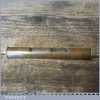 Vintage 4 ½” Long Brass Engineer's Spirit Level With Clear Bubble - Good Condition