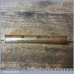Vintage 4 ½” Long Brass Engineer's Spirit Level With Clear Bubble - Good Condition