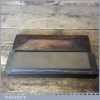 Vintage 8” x 2” Medium Grit Oil Stone In Nice Old Pine Box - Good Condition