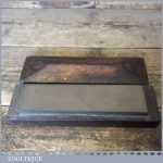 Vintage 8” x 2” Medium Grit Oil Stone In Nice Old Pine Box - Good Condition