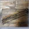 Vintage 4 No: Ridgeway Bull Nose Scotch Barrel Eyed Timber Framing Auger Bits - ½” 5/8” 1 1/16” 1 ¼”