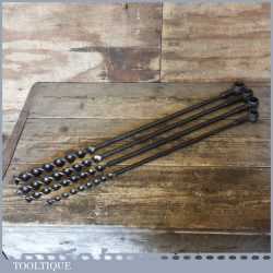 Vintage 4 No: Ridgeway Scotch Barrel Eyed Timber Framing Auger Bits - ½” 5/8” ¾” 7/8”