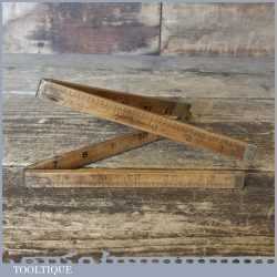 Vintage No: 1176 By Rabone 2ft Boxwood Folding Ruler - Good Condition